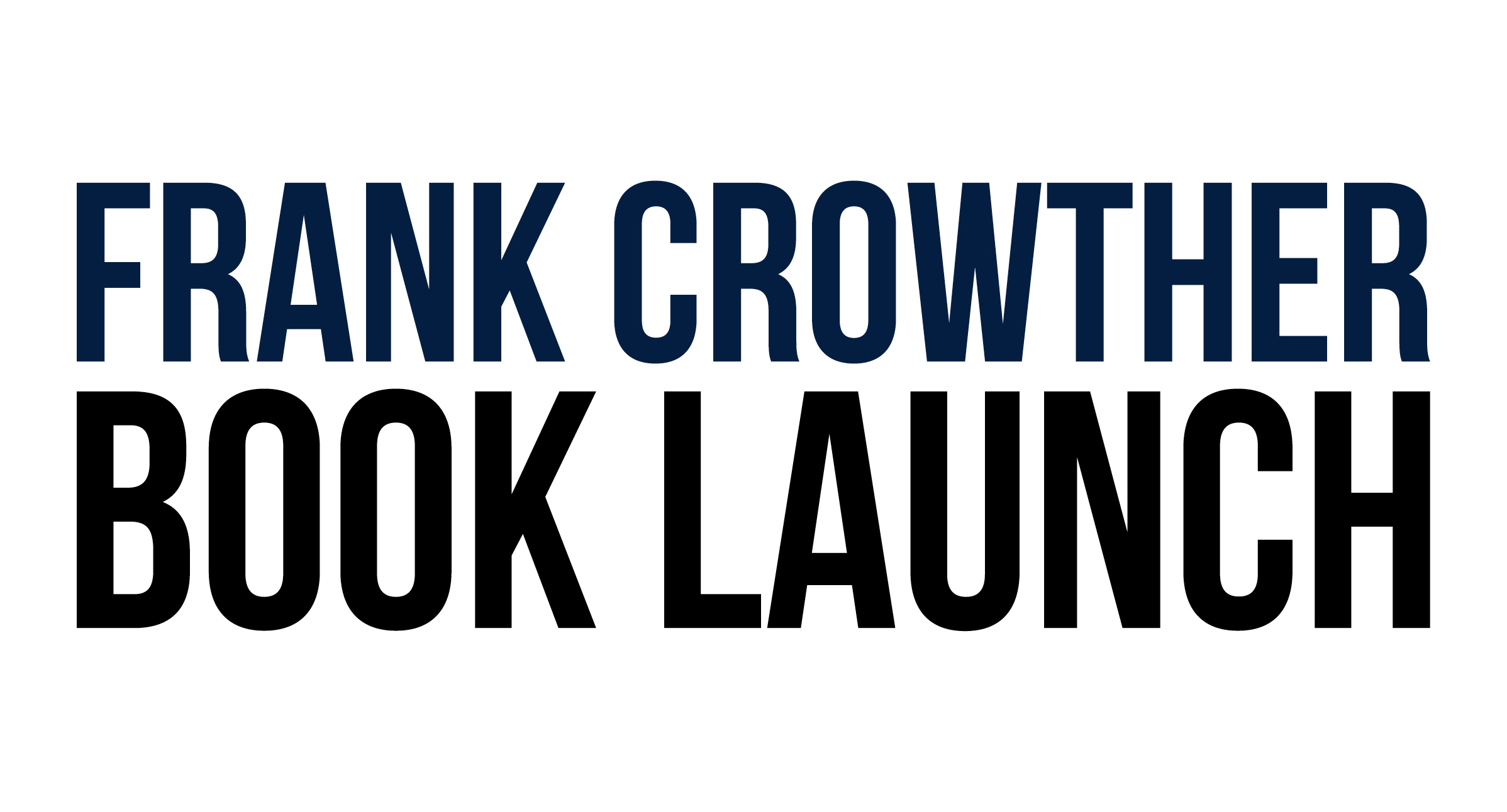 Frank Crowther Book Launch: Adelaide